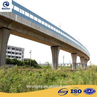 Noise absorbing barrier for high-speed rail or viaduct